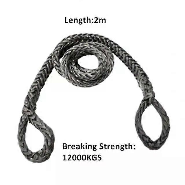 ALWAYSME 2m 26500lbs Synthetic  Hug a Tree Winch Strap Rope With Eyes compatible for  SUV ATV UTV MAXP