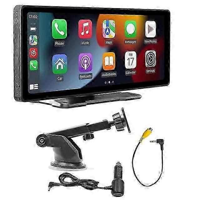 Wireless Touchscreen - 9'' Ips Portable Car Stereo With Apple Carplay & Android Auto, Rearview Camera, Gps