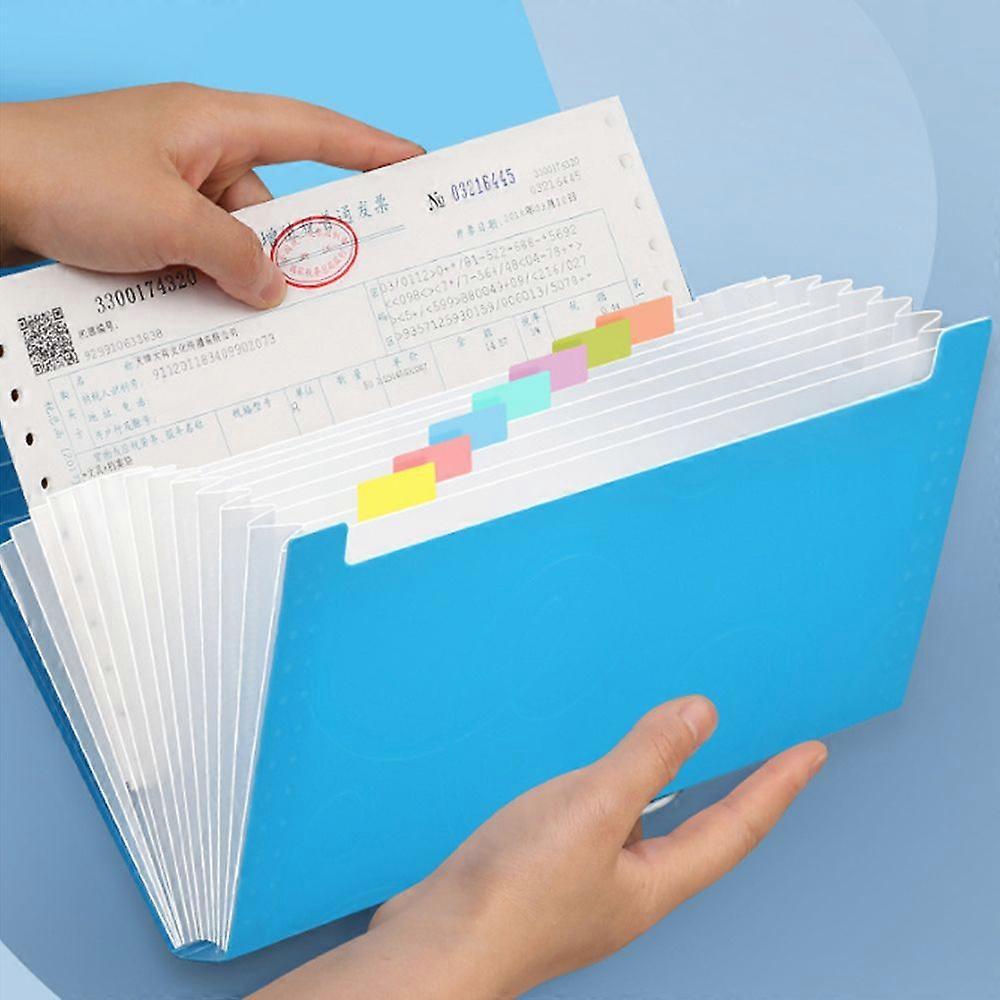 B6 Accordian File Folder Bill Organizer 13 Pockets Expanding File Case with Waterproof Cover Accordion Document Organizer Comes with Sticker Sheet for