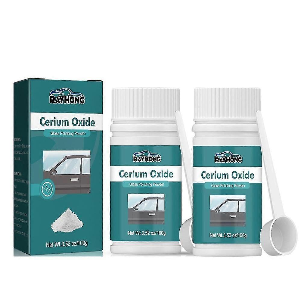 2PCS εργαλείο επισκευής γρατσουνιών 100g εύκολο στη χρήση οξείδιο δημητρίου στίλβωσης γυαλί γυαλί γρατσουνιά επισκευή γυαλιού αφαίρεση γρατσουνιών