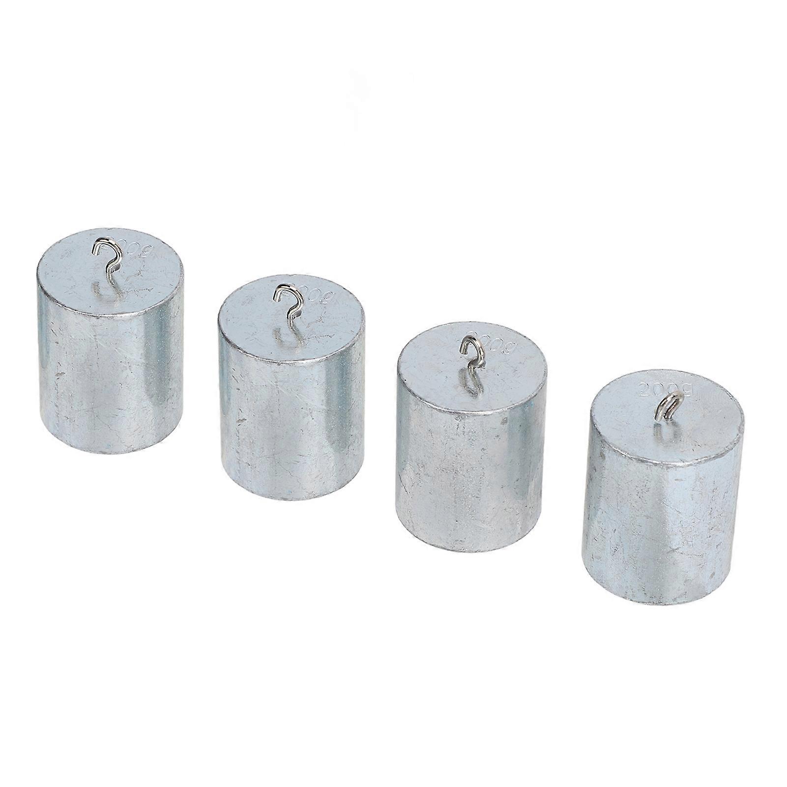 4PCS 200g Chrome Plated Steel Weights with Hook for Teaching