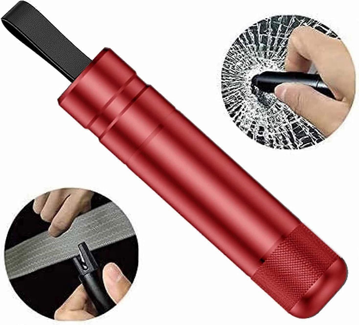 Tragbares Mini-Autofensterbrecher-Fluchtwerkzeug, Glasbrecher, Sicherheitsgurtschneider, 2-in-1, mit Halter