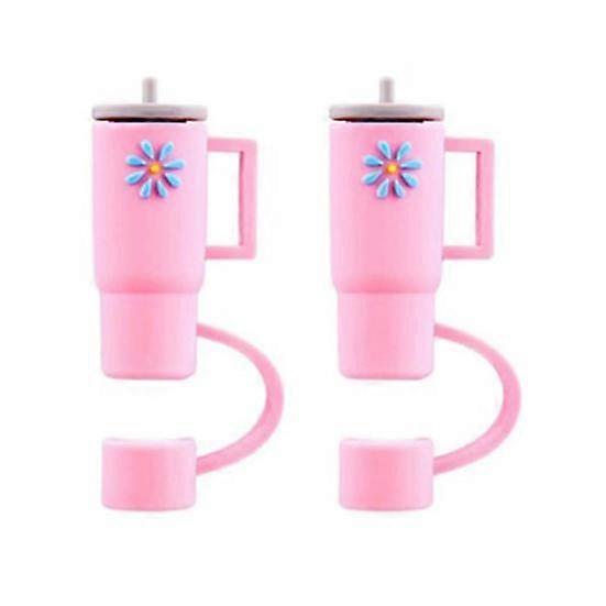 2/5Pcs Straw Tip Covers Tumbler Shape Anti-slip Silicone No Odor Food Grade Dustproof Elastic Straw Protectors Ice Cup Dust Hats