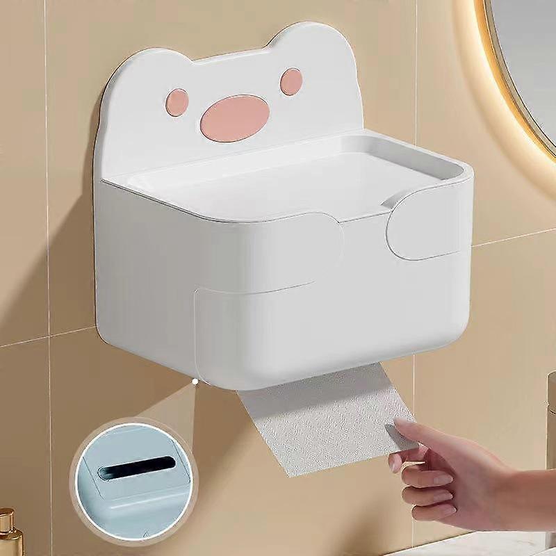 Bathroom Wall Mounted Tissue Box Cartoon Toilet Paper Drawer