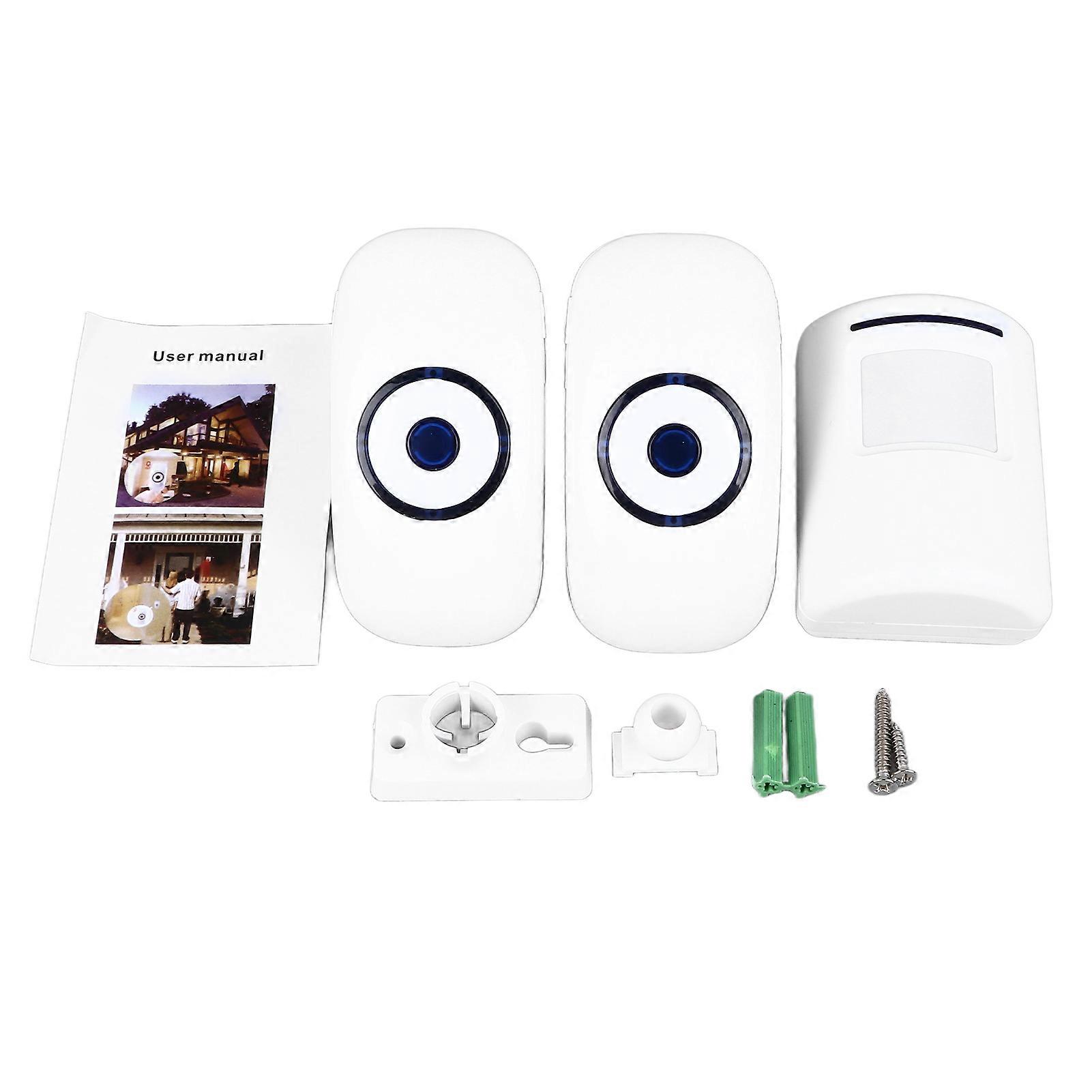 Wireless Motion Sensor Doorbell Kit: Voice Alerts, Multifunctional Alarm, Durable Design