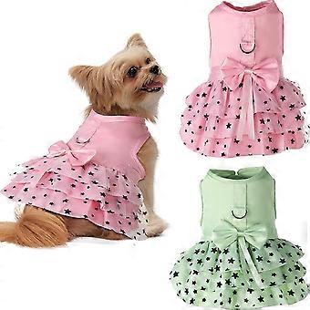 Festive Pet Attire For Your Small Companions, Spring Scent Inspiration Floral Mesh Dog Dress, Non-stretch Safety Belt For Security, Sweet Fairy Style