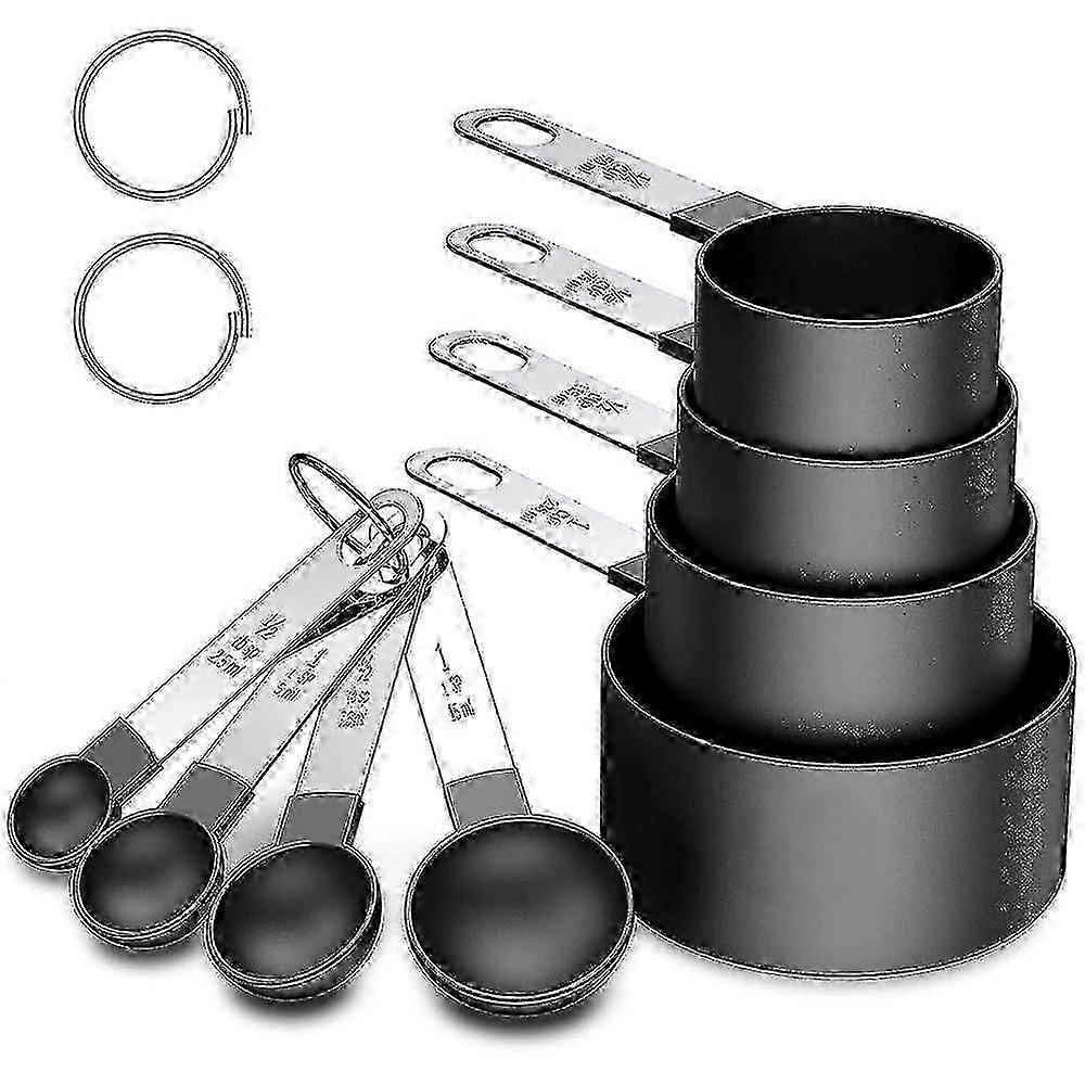 Measuring Cups And Spoons Set,8 Piece Stackable Stainless Steel f54