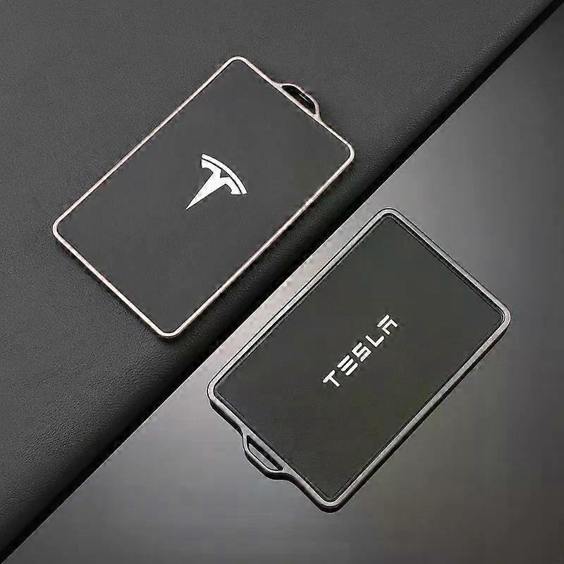 TPU Leather Car NFC Key Case Shell Cover Fob compatible for Model 3 Model S Model X Model Y Keyless Protector Holder Auto Accessories