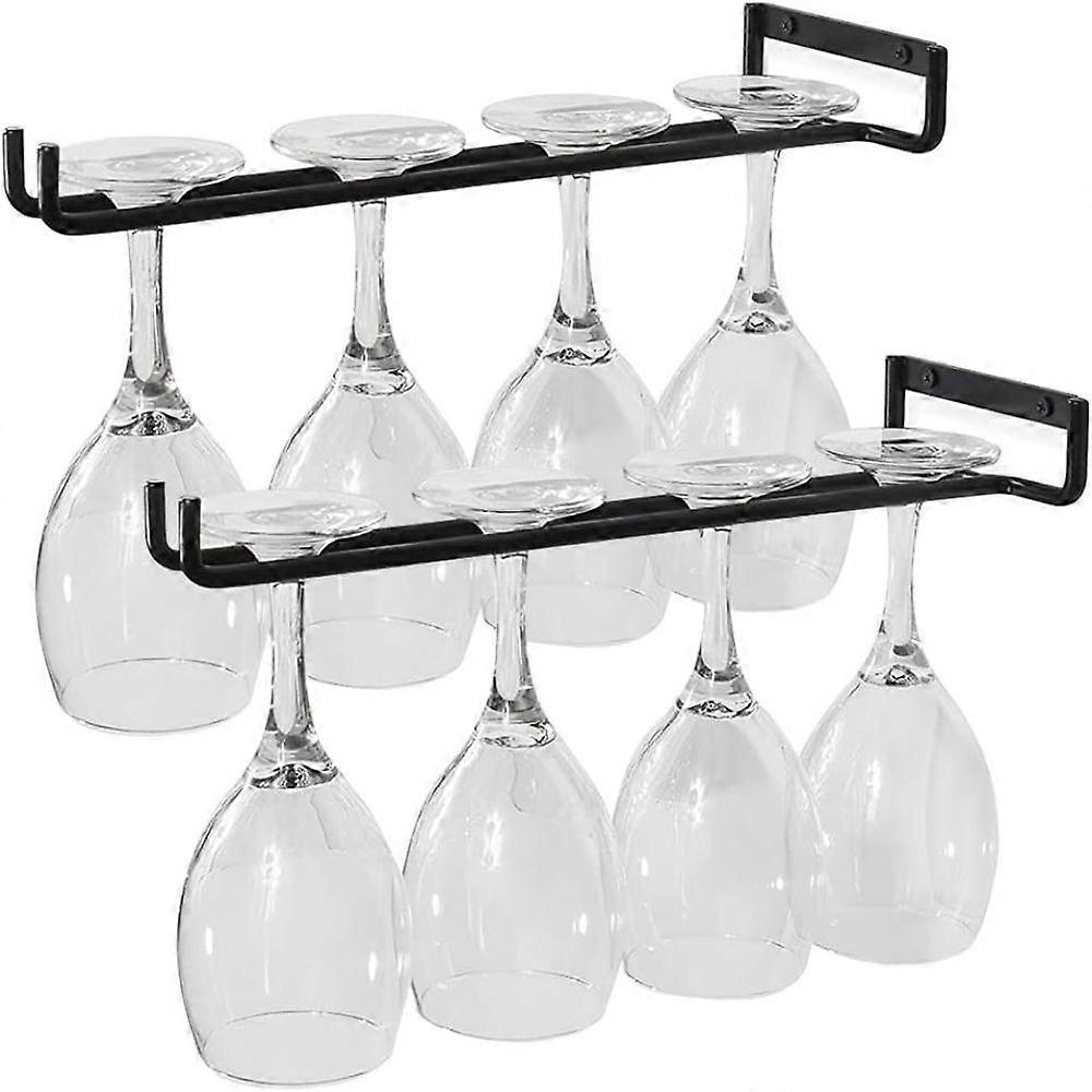 2er Weinglasregal - schwarz