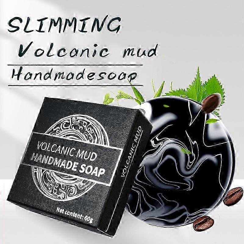 Face Soap, Natural Volcanic Mud Soap, Black Soap Bar with Bubble Net for Men Women Teens Facical and Body Wash, Oil Control