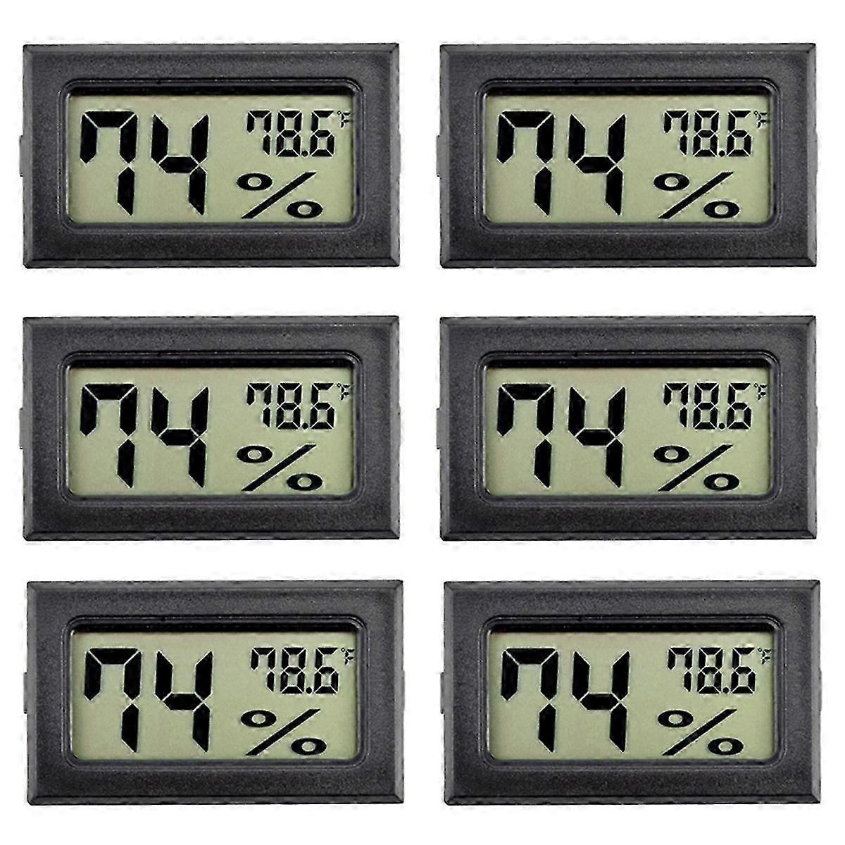 6Pack Mini Hygrometer Indoor Humidity Meter Hygrometer