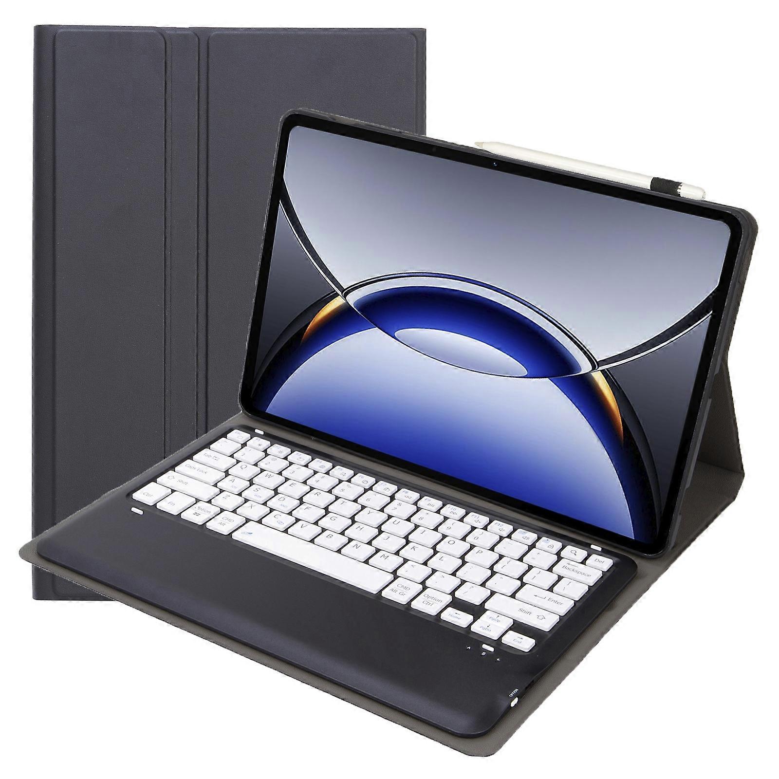 OP15-A TPU Ultra-thin Detachable Bluetooth Keyboard Leather Case with Touchpad