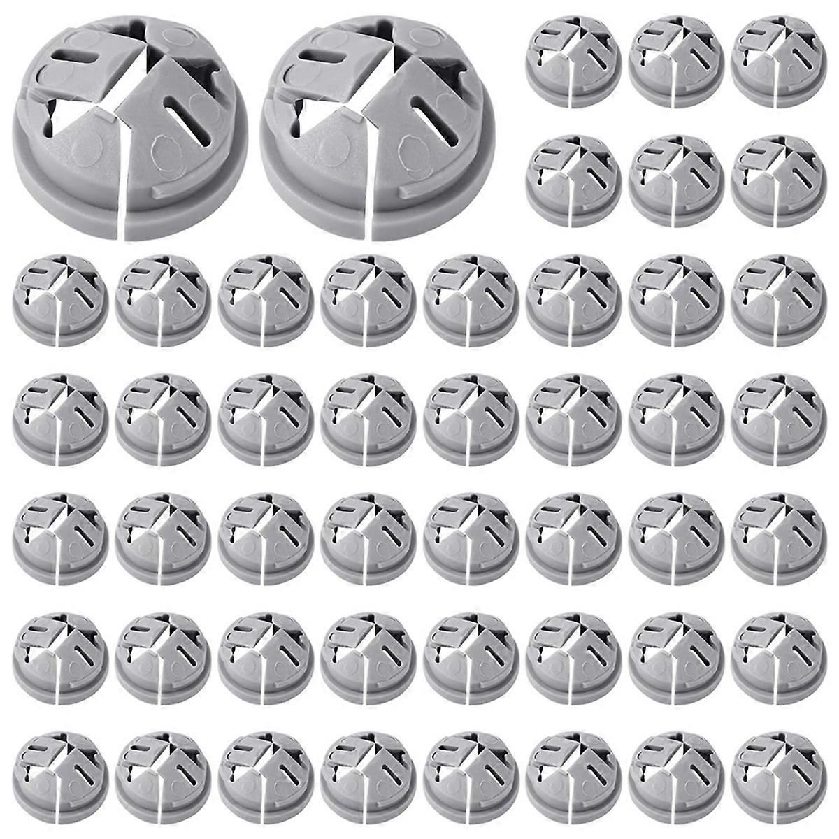 100Pcs Push-in Cable Connectors,Electrical Box Wire Inserts Button