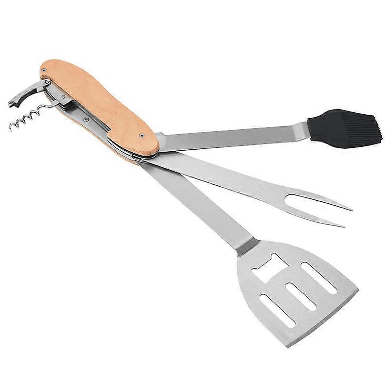 Grilling Tool and Bottle Opener Set for Grilling 12" BBQ Tool Set for Outdoor Cooking
