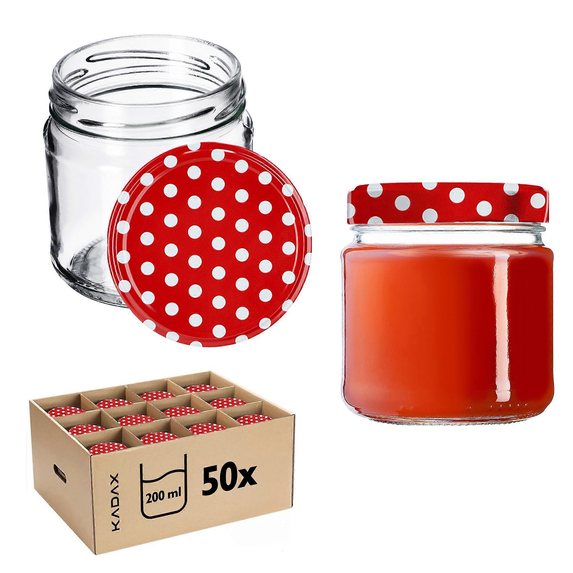 KADAX 50x borcan 200ml + capac pentru gem de conserve