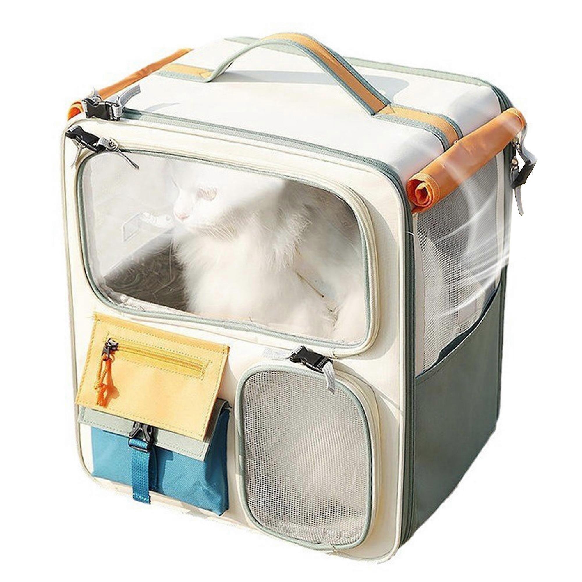 Pet Travel Bag, Large Capacity, Collapsible Bowl, Ventilation, Multi-functional