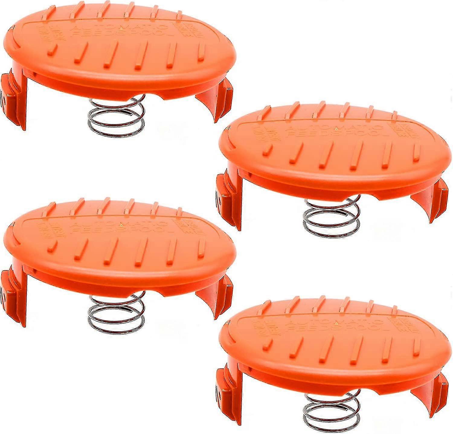Replacement Spool Caps with Spring 4-Pack for Trimmer Line Compatible with AFS Grass Trimmers