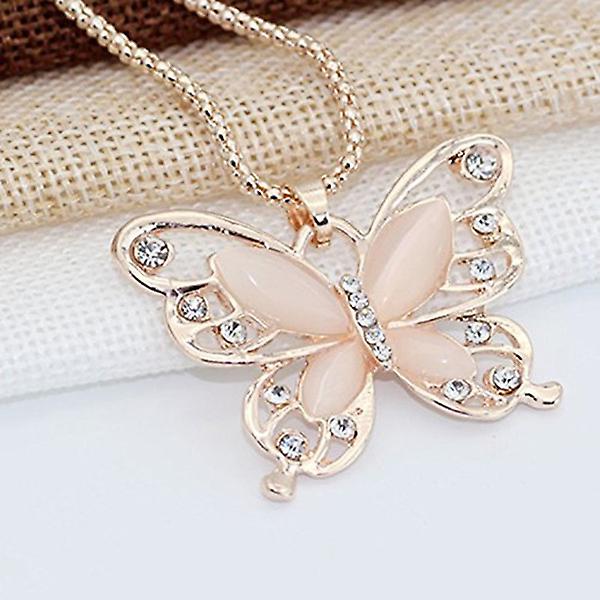 Butterfly Pendant Necklace [rose Gold]