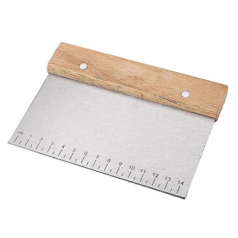 Dough Cutter for Bread and Pizza Dough - Stainless Steel Metal Griddle Scraper Chopper