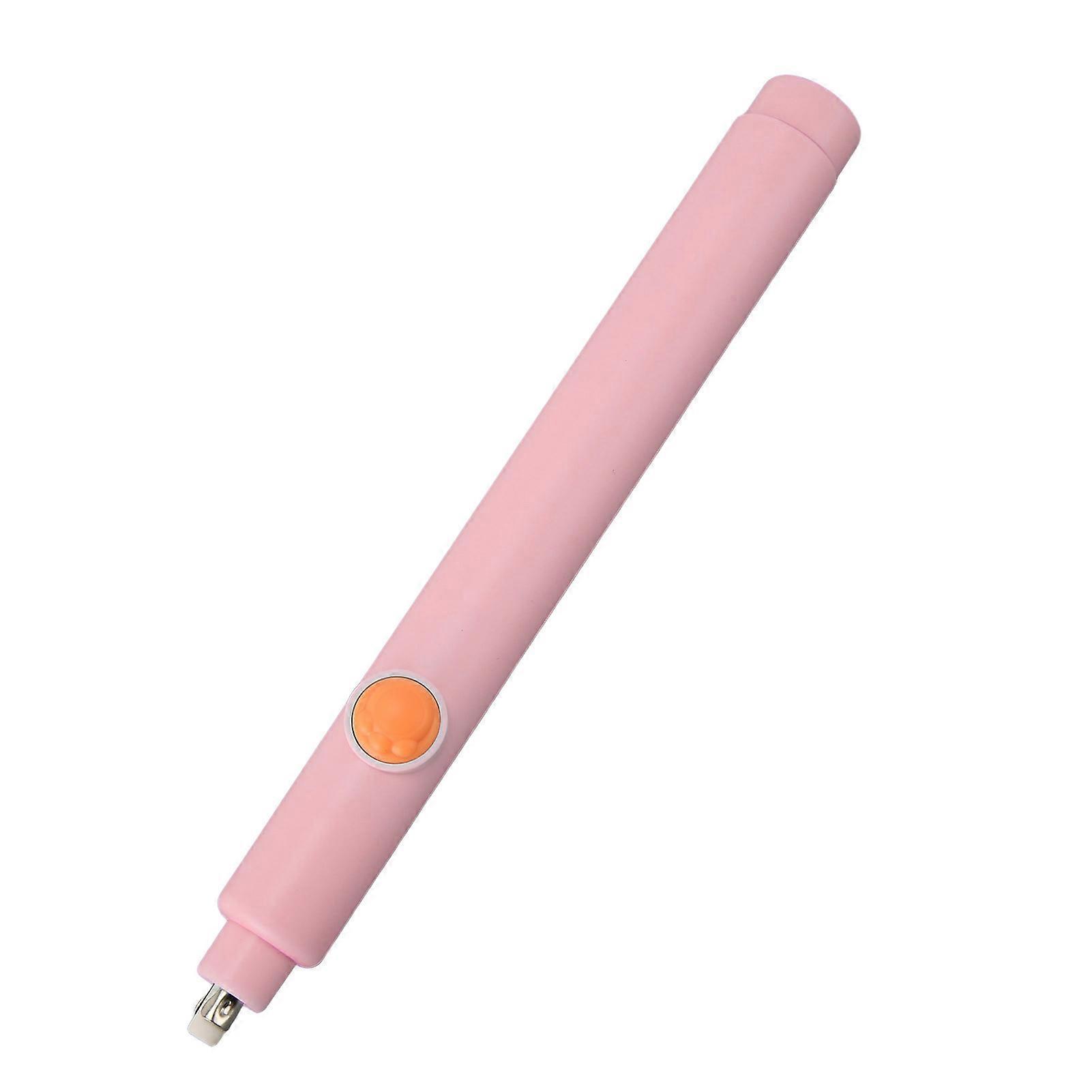 Electric Eraser Adjustable Length AAA Battery Powered with 20 Refills Roseate