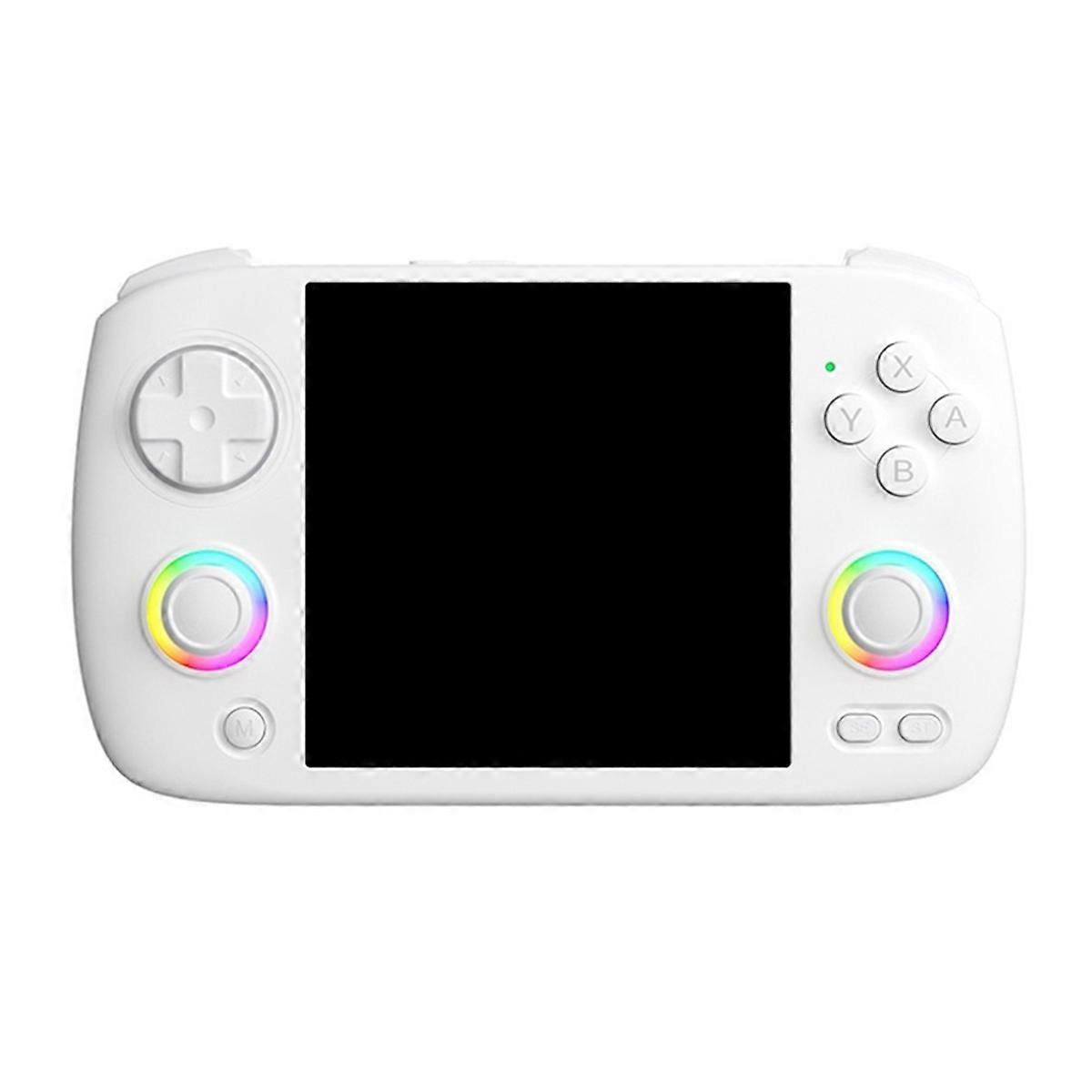 RG CubeXX Retro Handheld Game Console 3.95 Inch IPS Screen 64 Bit Linux System with RGB Joystick -Support 32G White
