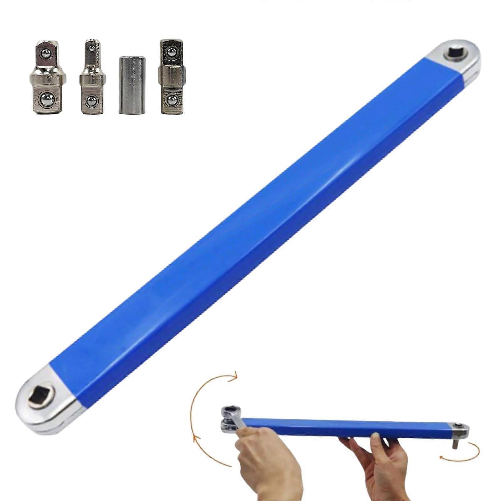 Professional Zero Offset Extension Key Extension Kit Set 1/2', 1/4' and 3/8' Square Drive Adapters with Multi-Function Torque Switch Adapter 1 pc.