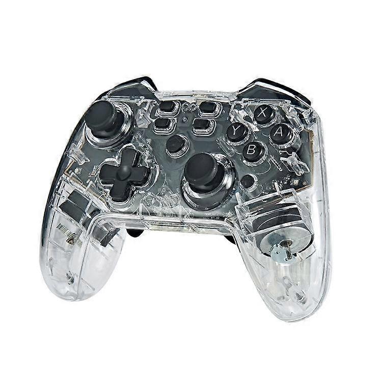 Für Switch Pro Wireless Bluetooth Gamepad mit LED-Licht Weckfunktion Transparent mit LED