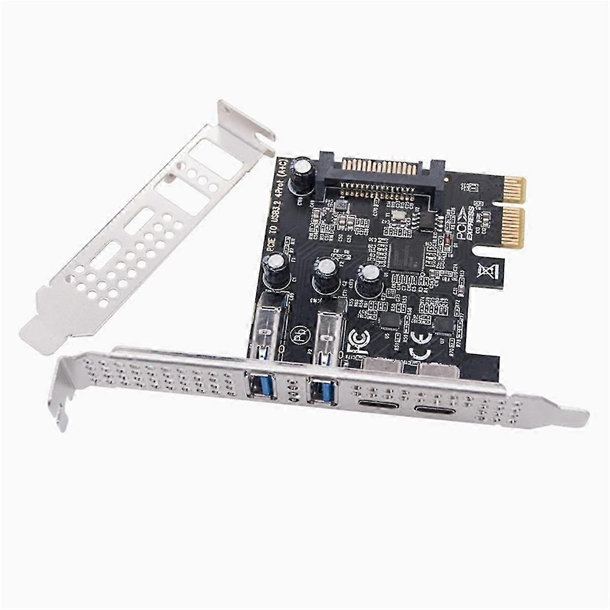Adaptor card PCIE USB 3.2 Gen1 5Gbps de tip C Placă PCI Express 2xPort USB A + Port 2xType-C / USB3.2 PCI