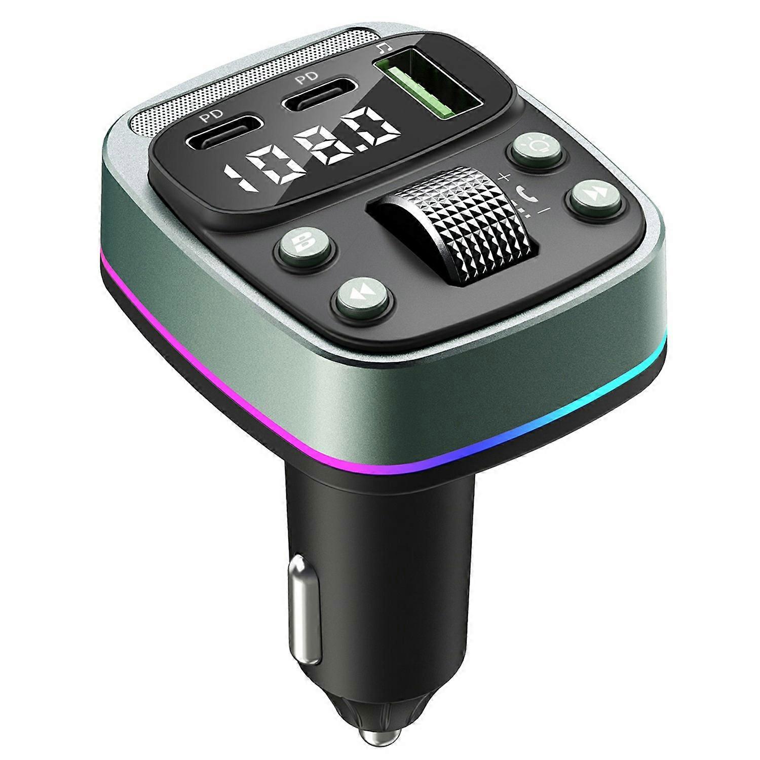 GZ08 Car BT MP3 Player with Car Charger Fast Charging Digital Display Voltage Lossless Audio Quality