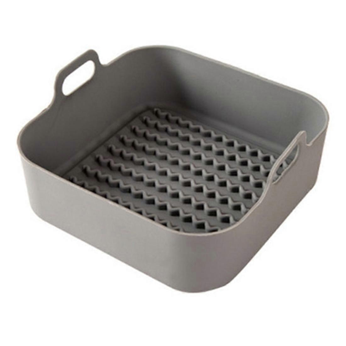 AirFryer Silikontopf Multifunktionale Heißluftfritteusen Backofenzubehör Brot Gebratenes Hähnchen Pizzakorb Backblech D