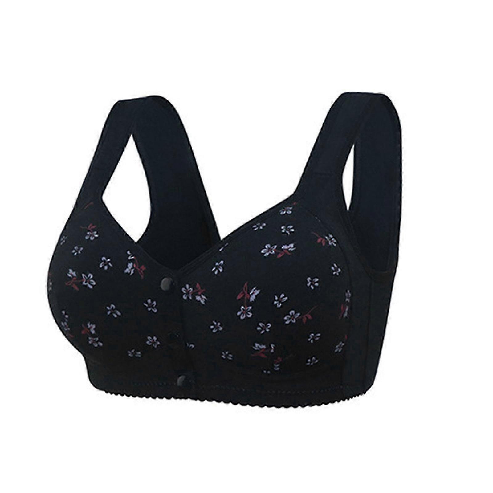 "Women's Front Closure Bra Full Coverage Comfortable Breathable Bra for Seniors"