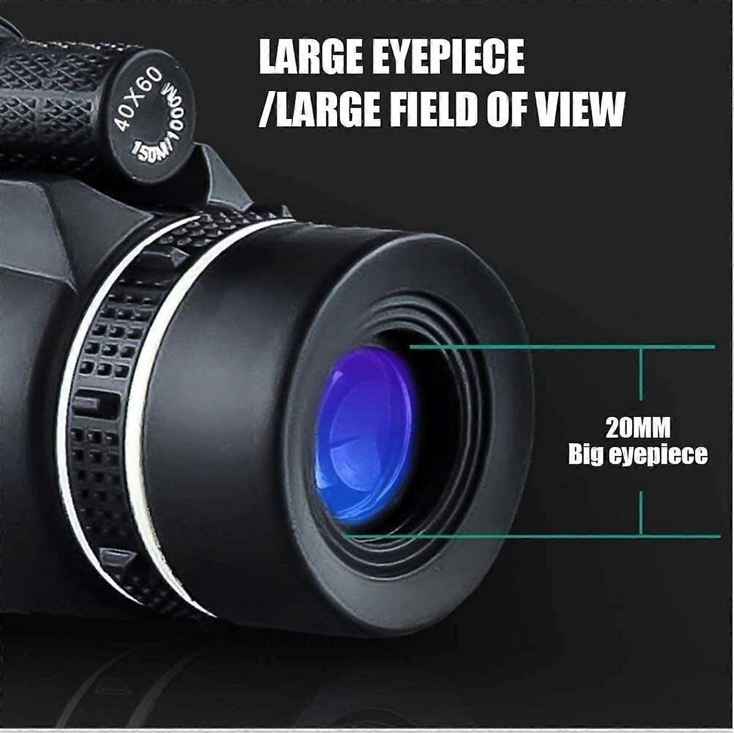 40x60 High Power HD Monocular With Smartphone Holder For Bird Watching 60mm Objective Phone Camera Compatible