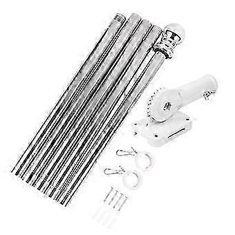 1 Pole with Flag Pole Holder Kit Wall Mount Flagpole Set 1.8 Meter Flag