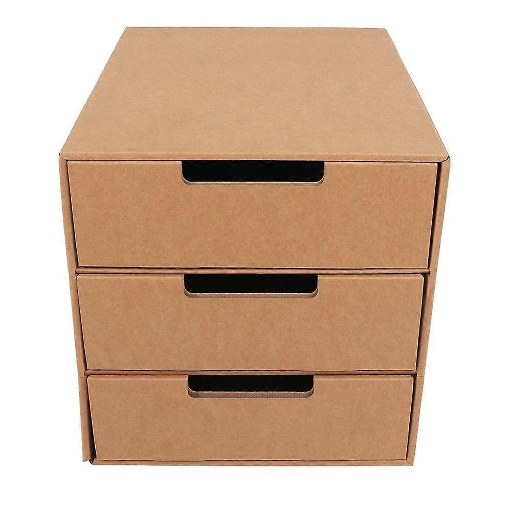 Three-layer waterproof thickened classification storage box, suitable for A4 paper books, magazines and documents