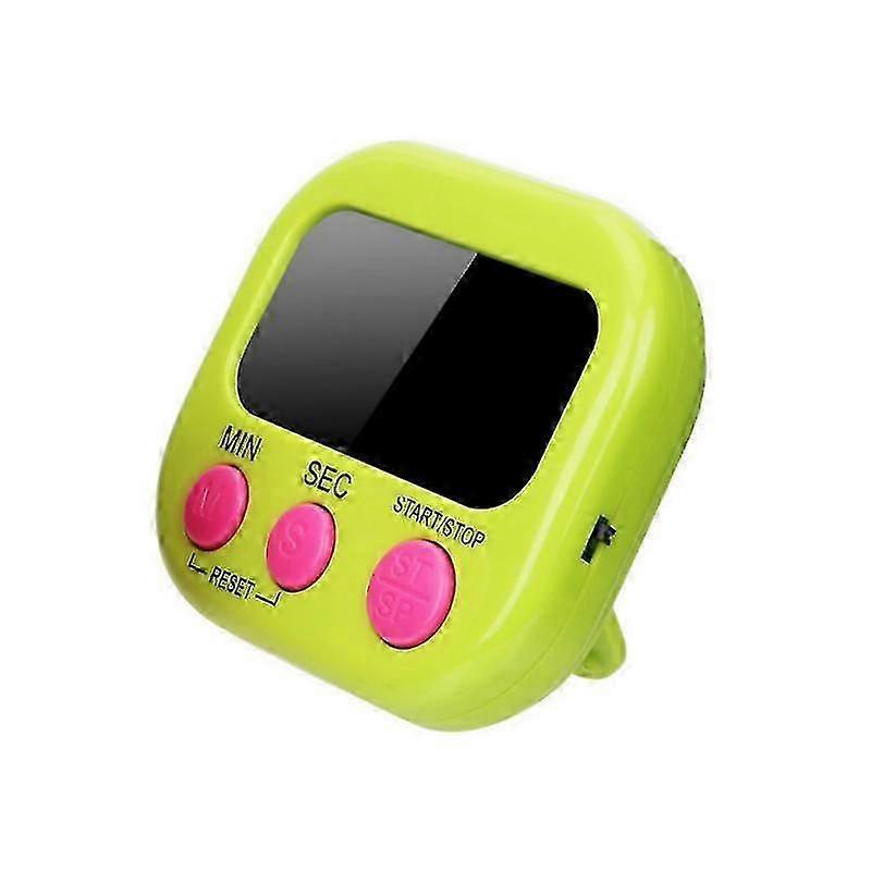 led counter display alarm manual electronic countdown movement magnetic digital timer kitchen cooking shower learning stopwatch, green betterlifefg