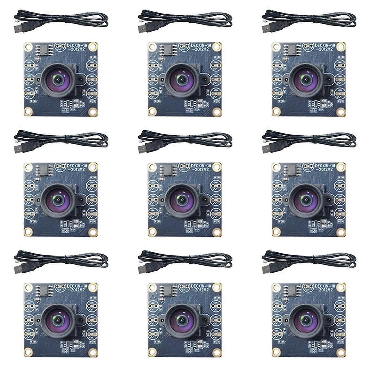 9PCS 100 Degree Camera Module 1MP OV9732 1280x720 USB Free Driver Manual Focus with 0.6 Meter Cable
