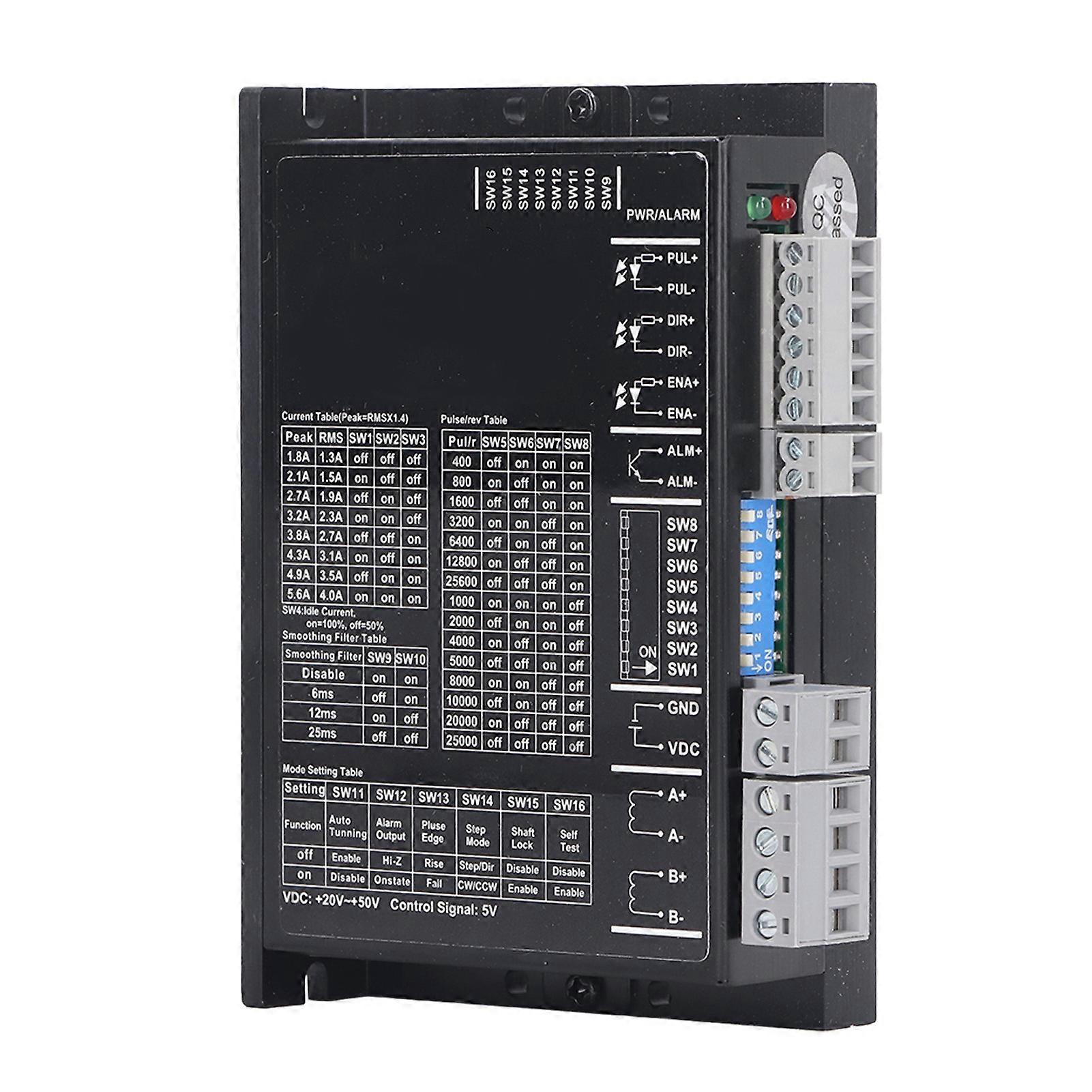DM556S Digital Stepper Motor Driver New CNC Digital Microstep Driver for 42‑57‑86 Motor 20 to 50VDC