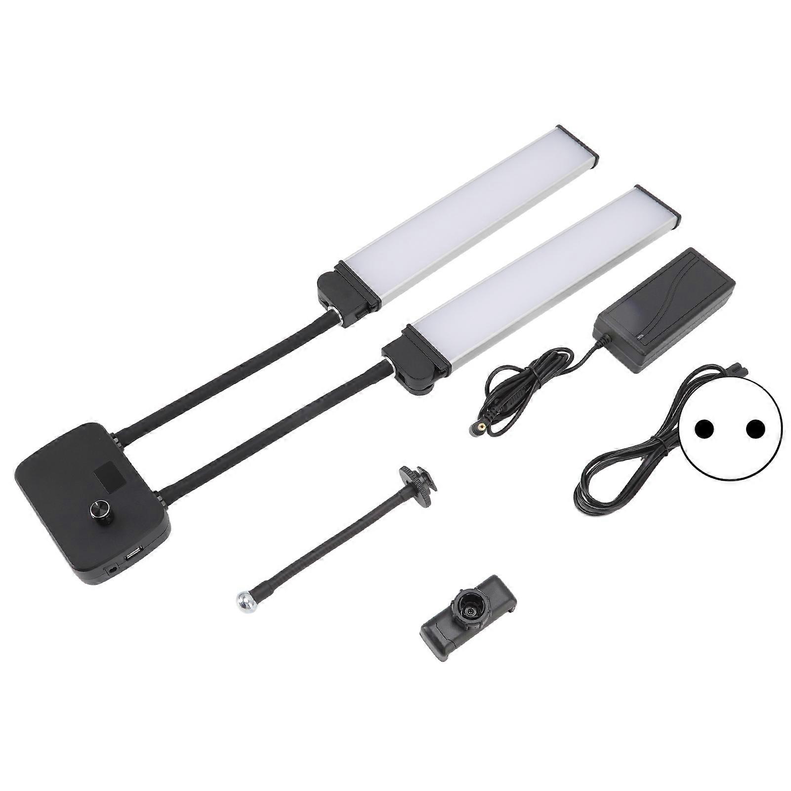 LED Fill Light 3200K to 5600K Double Arms Brightness Adjustable USB with Phone Holder Video Lighting for Live Streaming