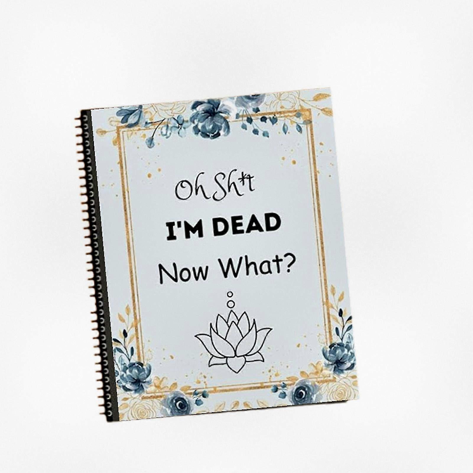 Vintage Leaf Design Notebook Portable Keepsake Journal for Final Wishes