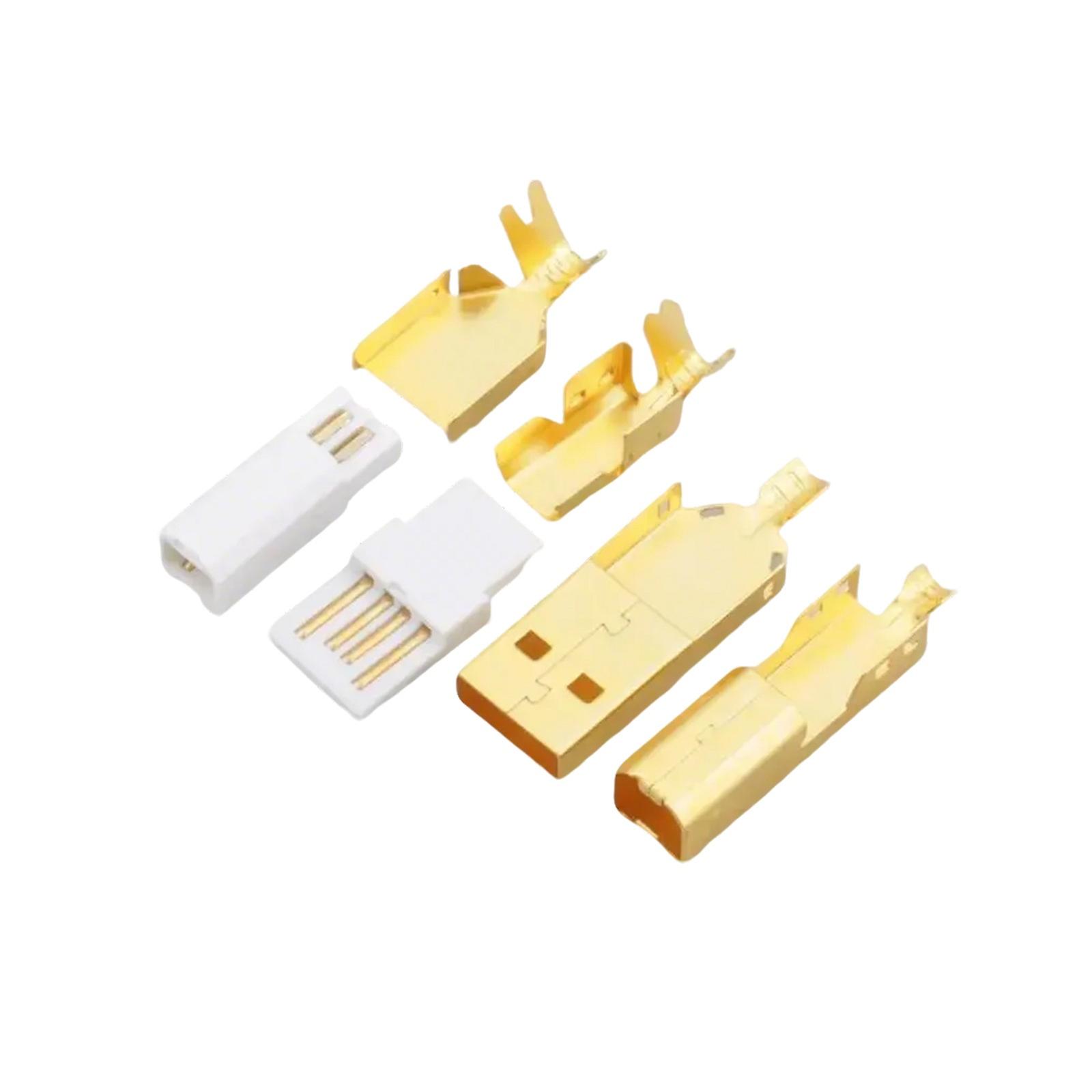 Vergulde Type A+B USB A USB-connectoren Tail Socket-connectoren Poortassemblage Adapterconnectoren Socket-connectoren