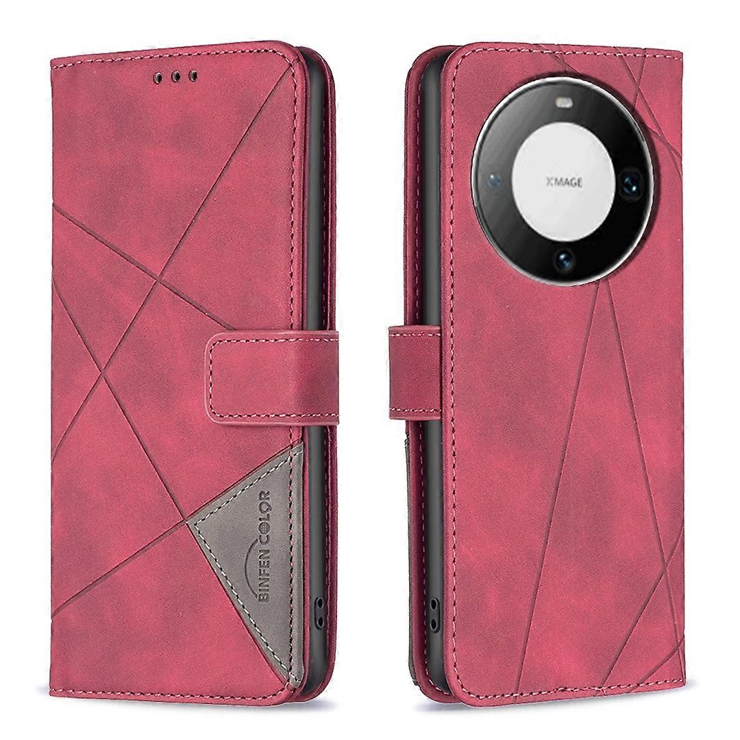 Magnetic Buckle Rhombus Texture Leather Phone Case