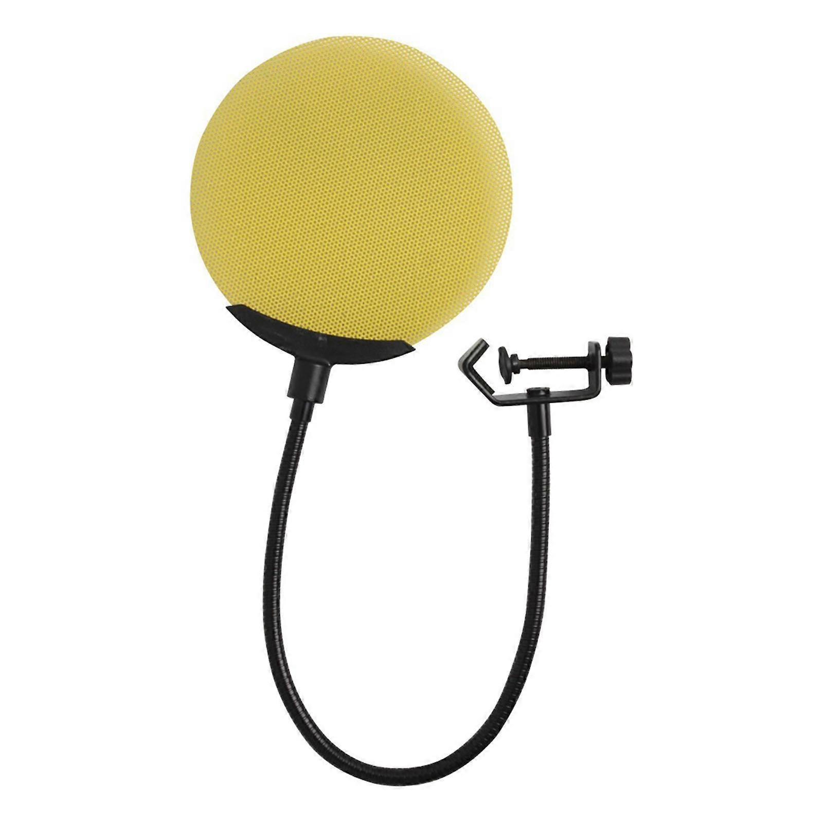 Windproof Blowout Screen Windshield with Clamp for Microphone, Flexible 360 Degree Clip Microphone Filter Windscreen