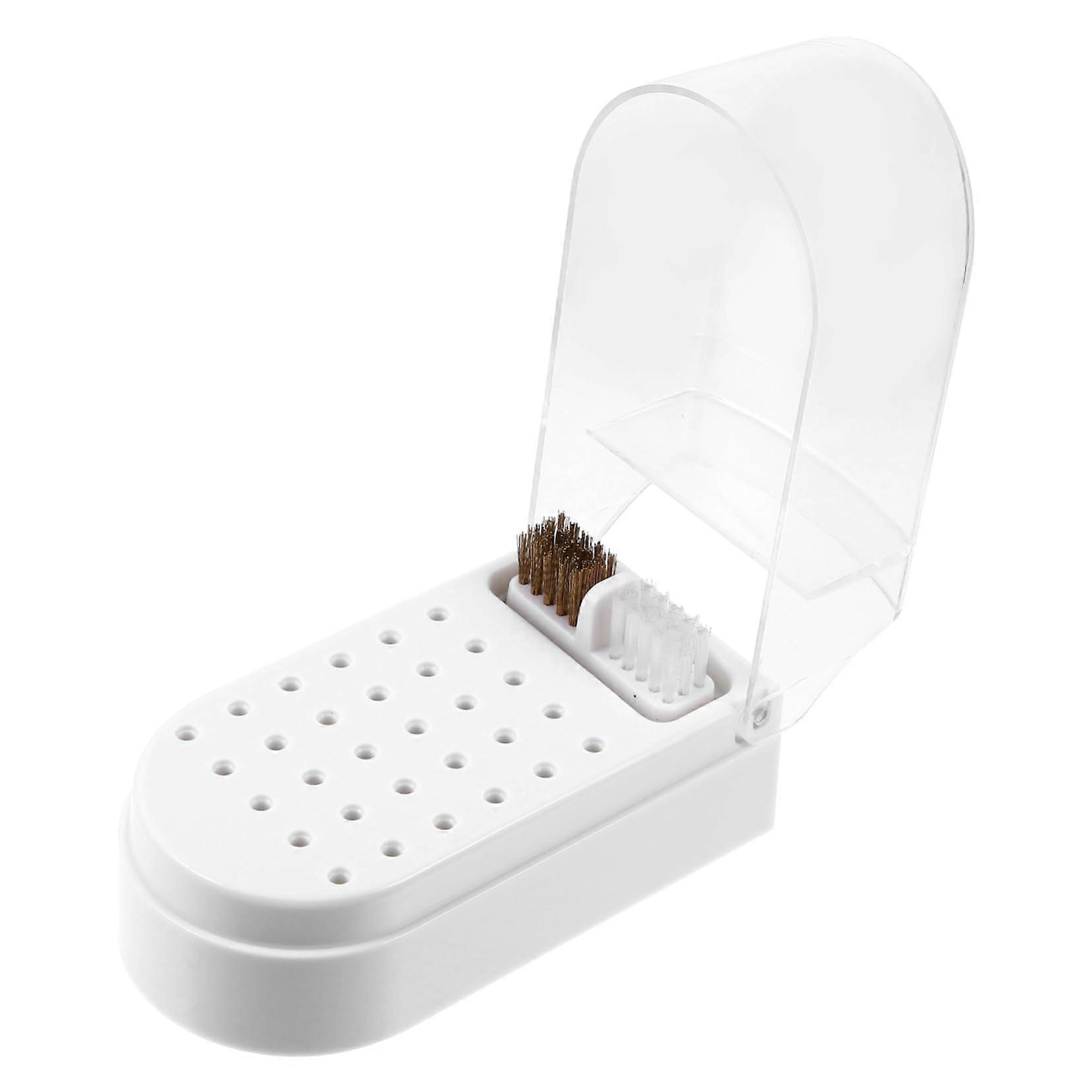Nail Drill Bits Storage Box Clear Manicure Grinding Head Holder for Easy Organization Suitable for Salon Home Use Present for Nail Art Enthusiasts