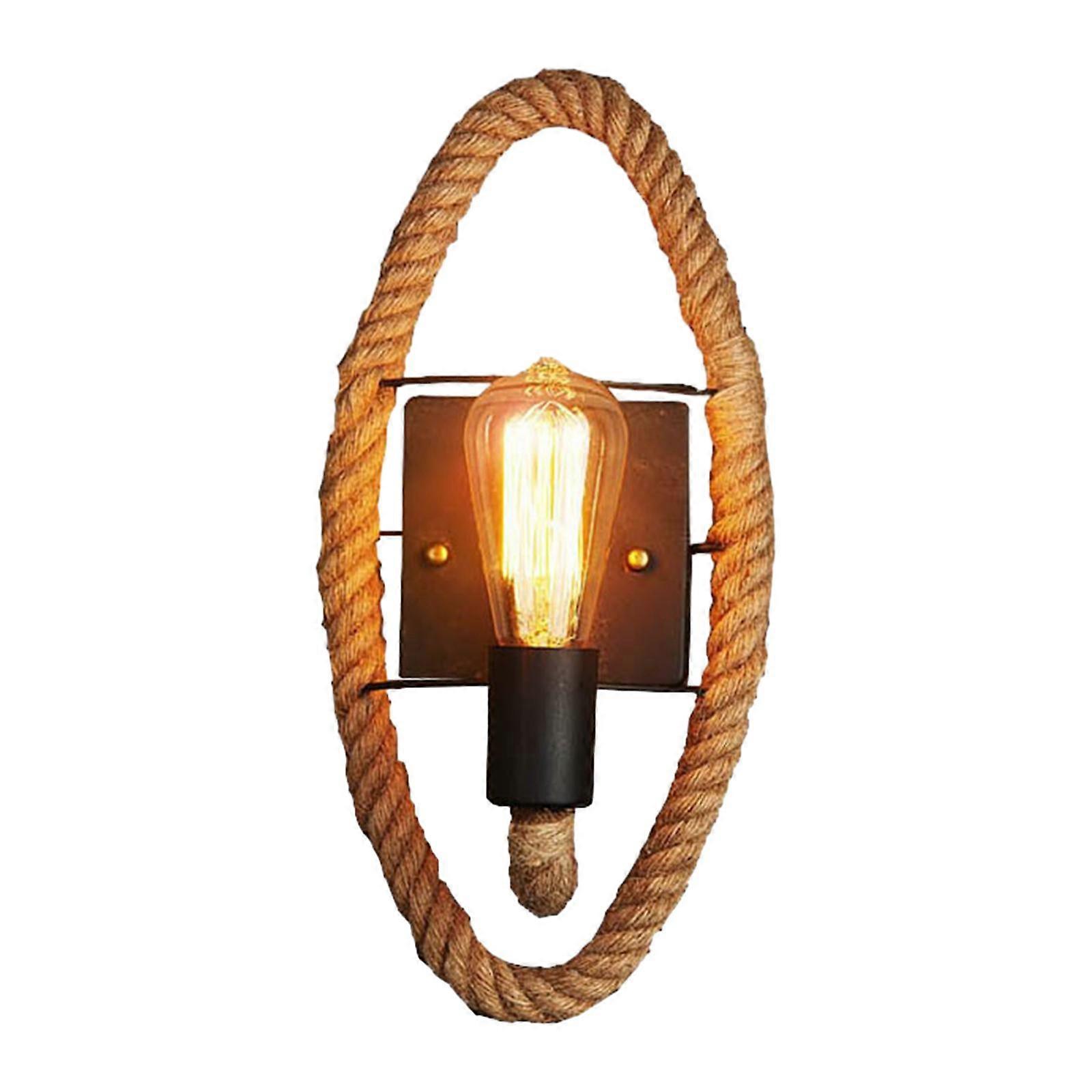 Industrial Wall Sconce Unique Rope Wall Lamp for Circle