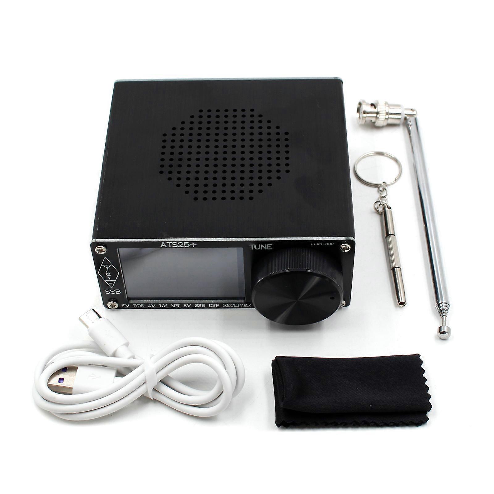 Upgraded Version Ats-25+ Knob Version for Touch Screen Full-band Radio Receiver Battery Operated Support 3.5mm Audio Jac Multicolor