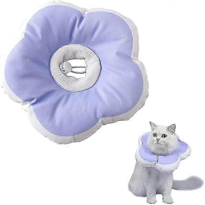 Soft Kitten Collar, Padded Kitten Collar with Adjustable Drawcord, Anti-bite and Comfortable Pet Recovery Collar(S)