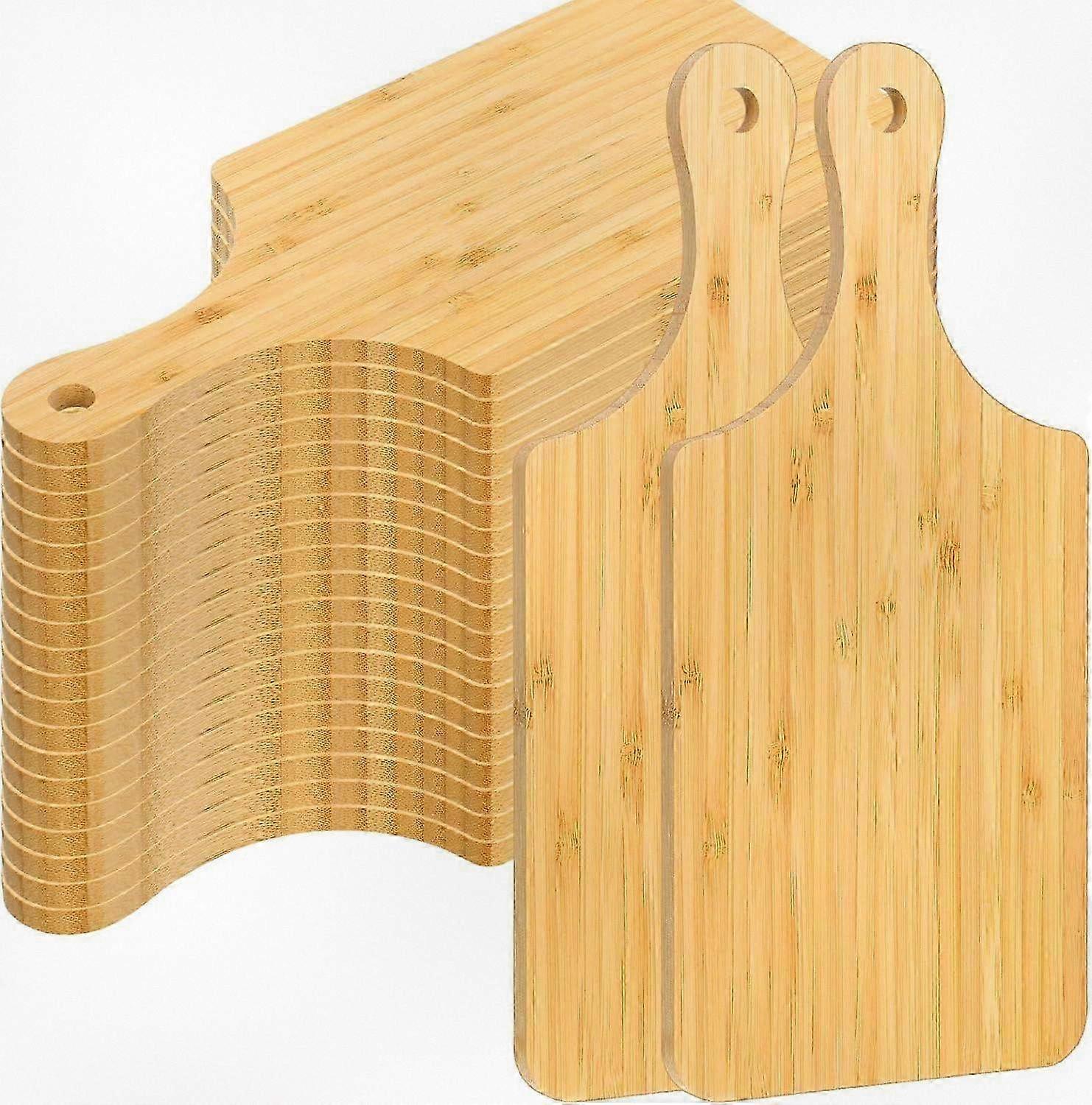 Bulk Set of 24 Blank Bamboo Cutting Boards, 11 x 5 Inches, Perfect for Laser Engraving and Serving, Mini Charcuterie Boards