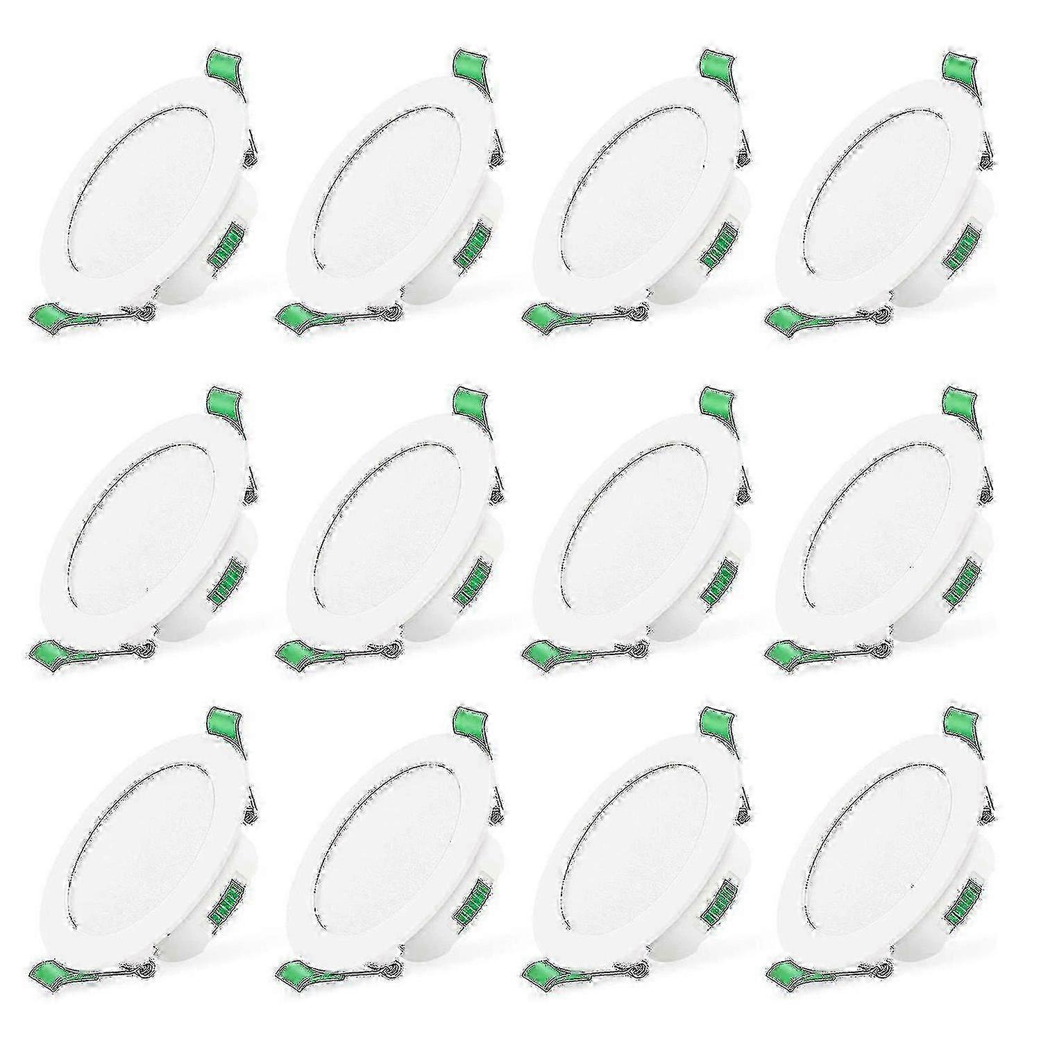 12pcs Slim 7W White LED Downlight Recessed Ceiling Spot Lights