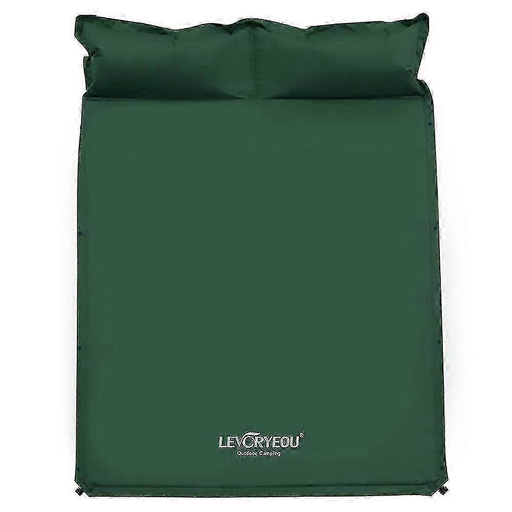 Double Person Sleeping Bed 5cm Thicken Automatic Inflatable Cushion Camping Splicing Air Mattress wi