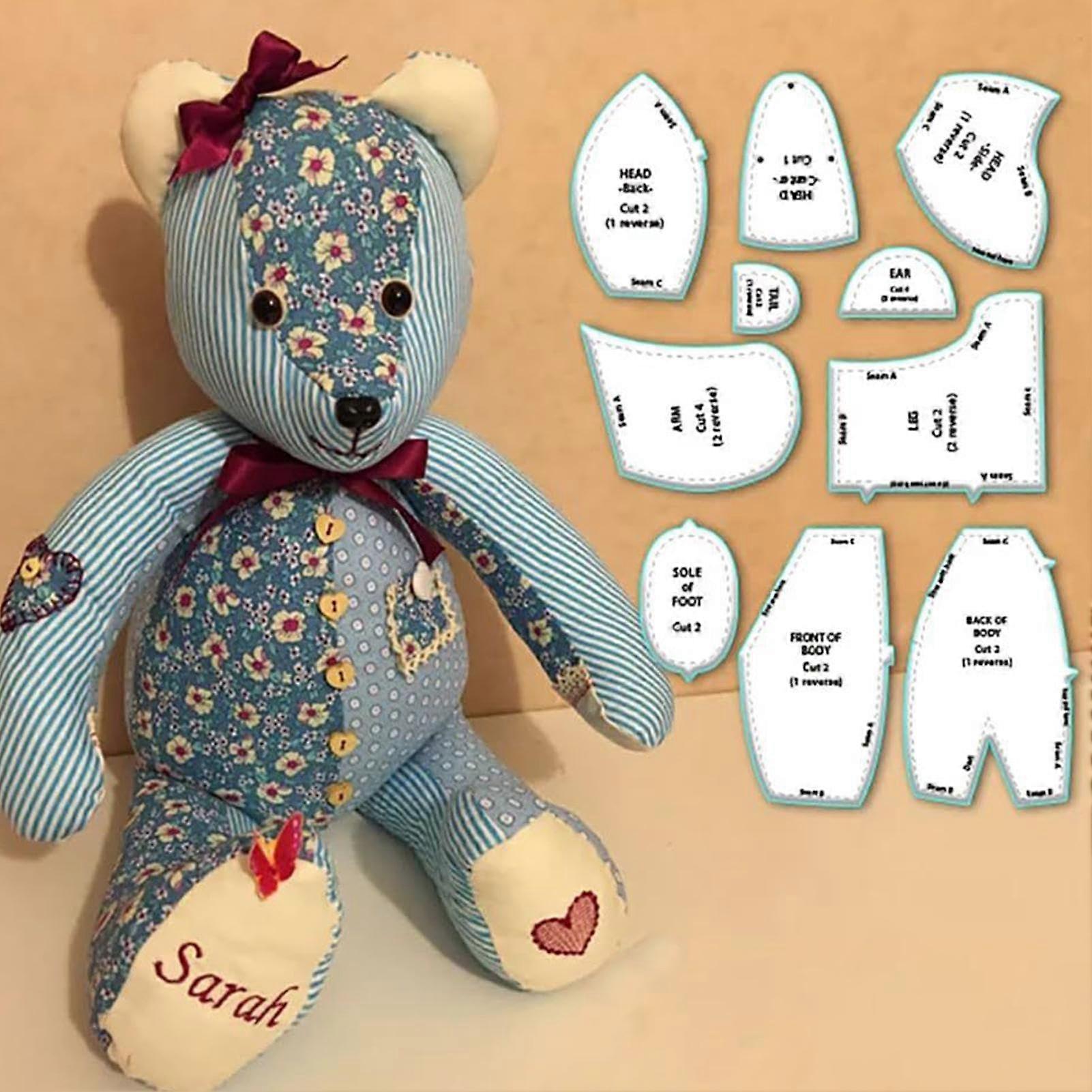 Bear Stencil Ruler Set, Bear Template Pattern, Handmade Sewing Pattern Set (10 inches)